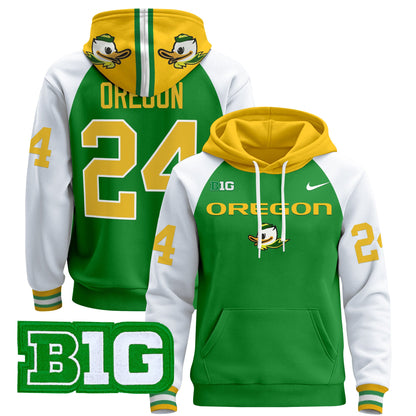 Oregon Ducks 2024 Pullover Hoodie V2- All Stitched
