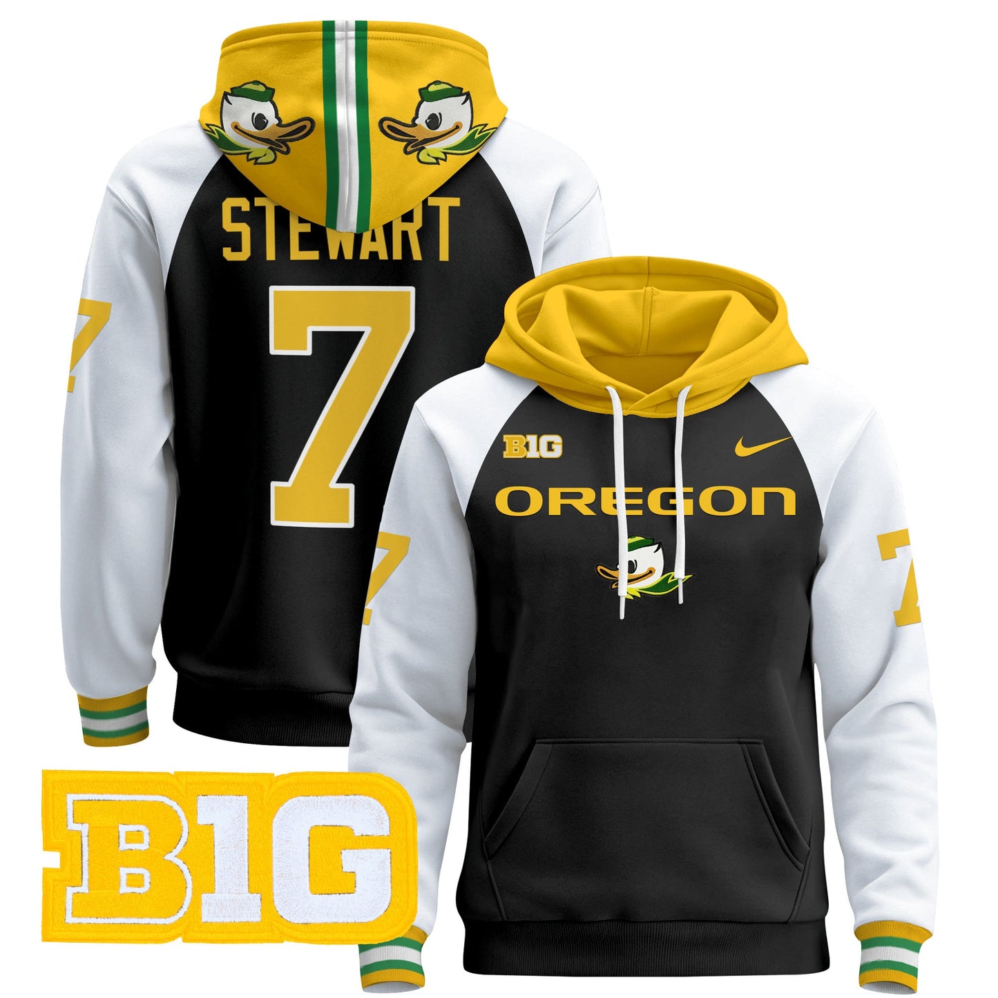 Oregon Ducks 2024 Pullover Hoodie V2- All Stitched