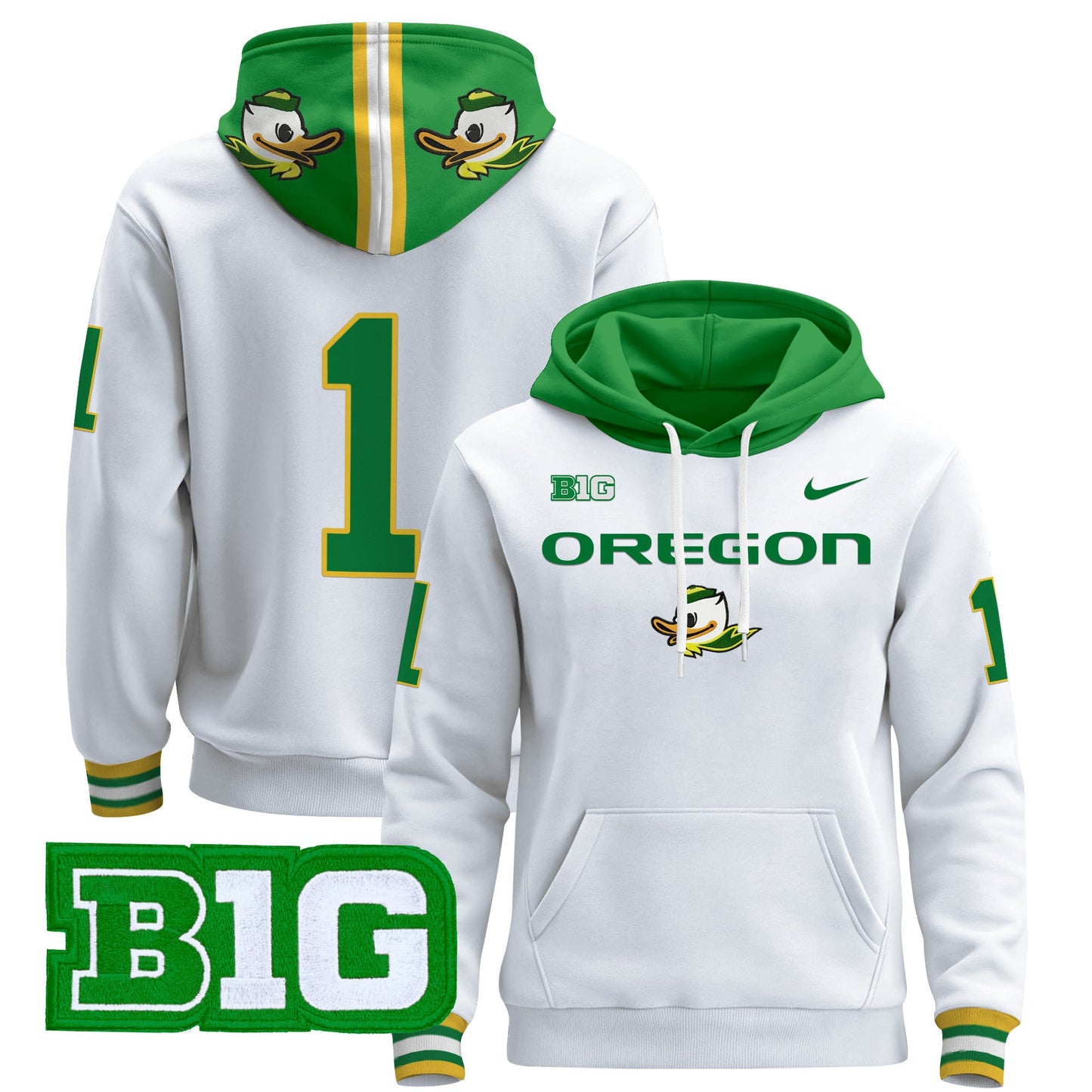 Oregon Ducks 2024 Pullover Hoodie V2- All Stitched
