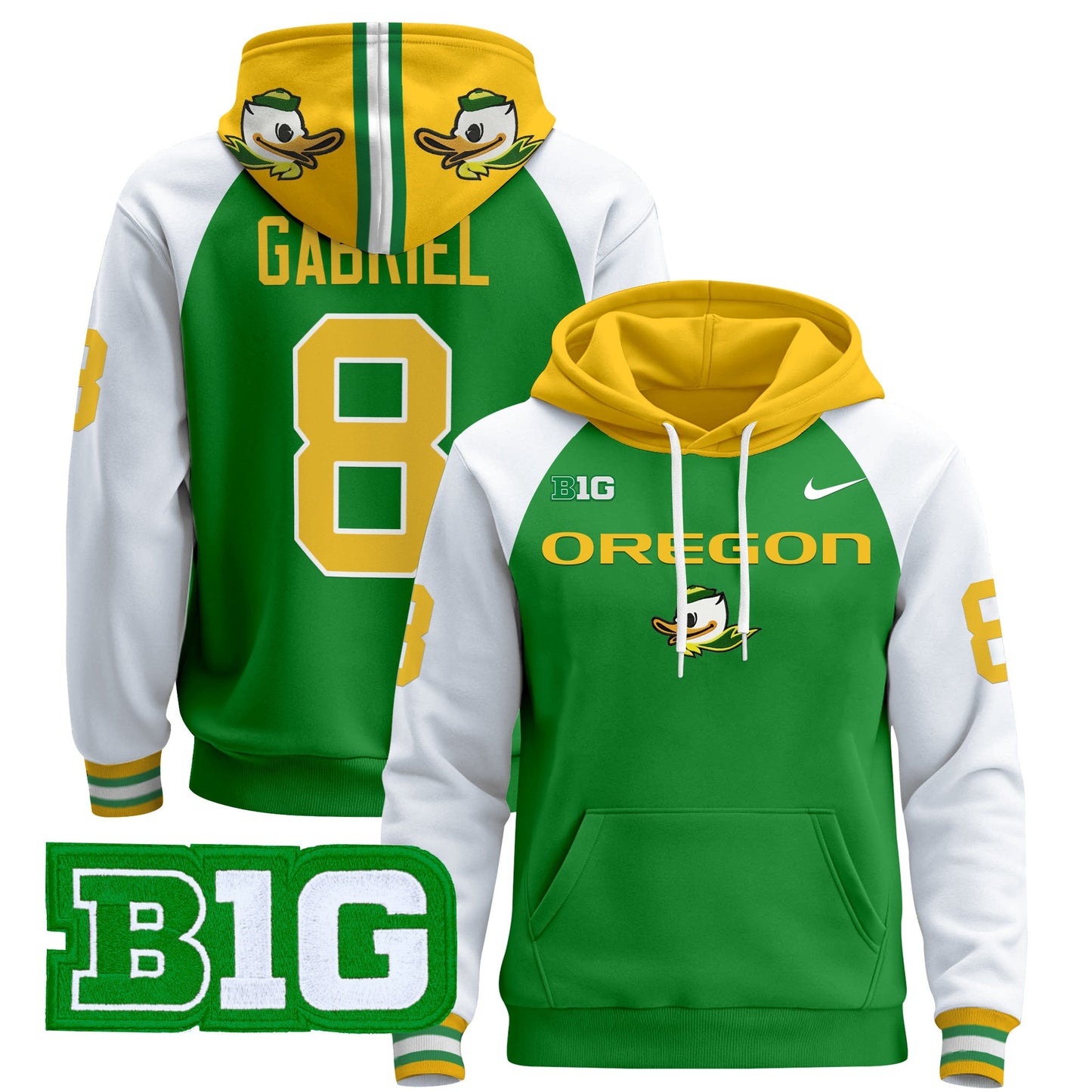 Oregon Ducks 2024 Pullover Hoodie V2- All Stitched