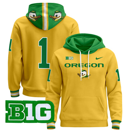 Oregon Ducks 2024 Pullover Hoodie V2- All Stitched