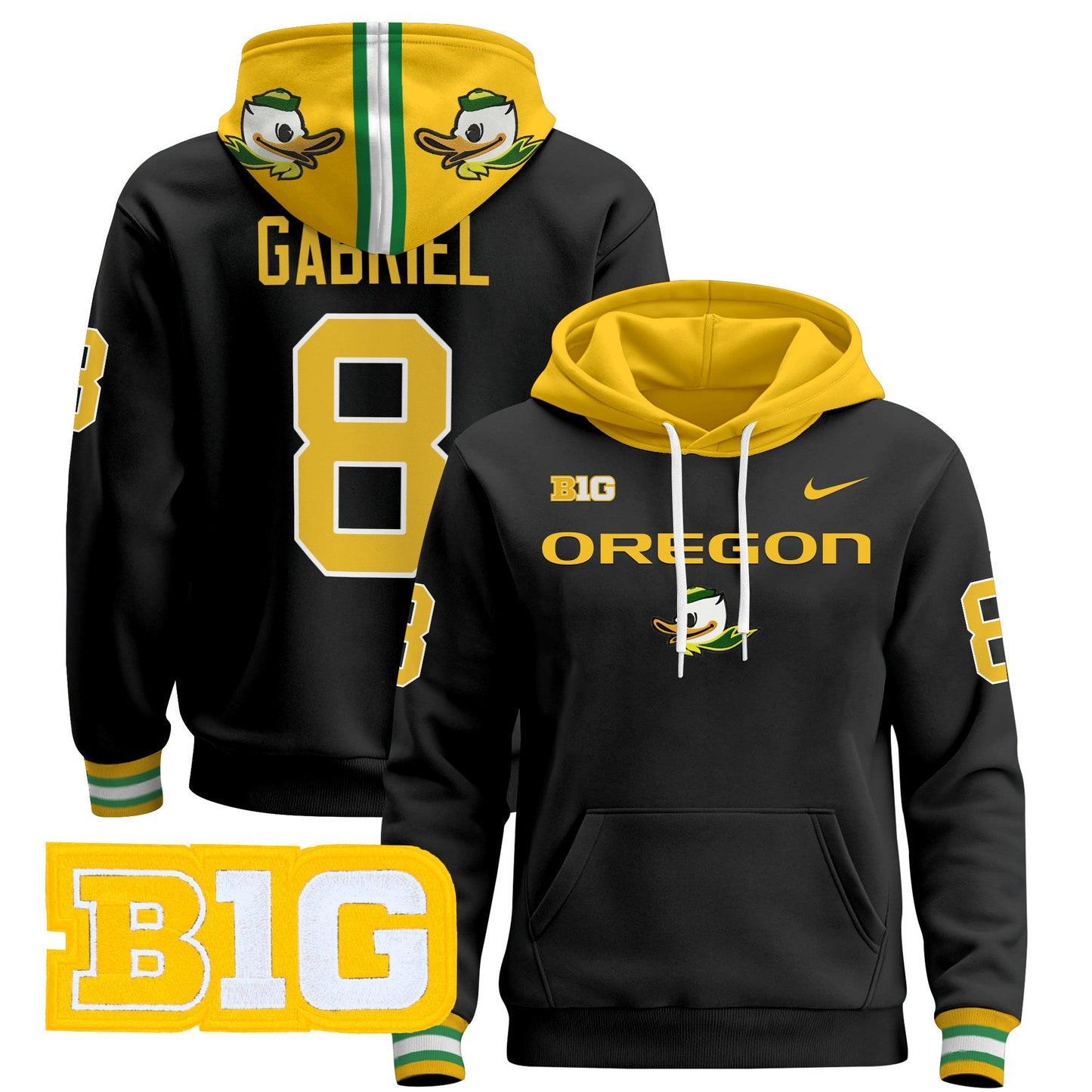 Oregon Ducks 2024 Pullover Hoodie V2- All Stitched