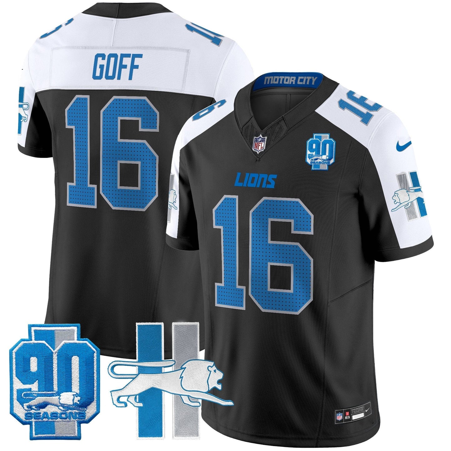 Detroit Lion 1946 Throwback Vapor Limited Jersey - All Stitched