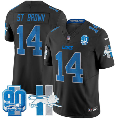 Detroit Lion 1946 Throwback Vapor Limited Jersey - All Stitched