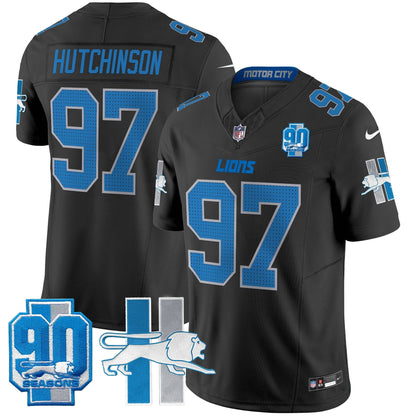 Detroit Lion 1946 Throwback Vapor Limited Jersey - All Stitched