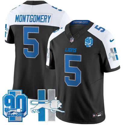 Detroit Lion 1946 Throwback Vapor Limited Jersey - All Stitched