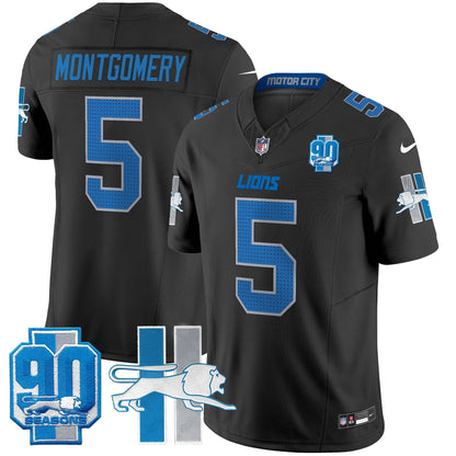 Detroit Lion 1946 Throwback Vapor Limited Jersey - All Stitched
