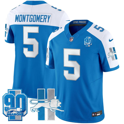 Detroit Lion 1946 Throwback Vapor Limited Jersey - All Stitched