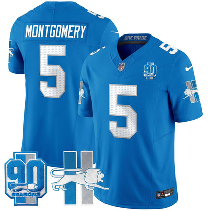 Detroit Lion 1946 Throwback Vapor Limited Jersey - All Stitched