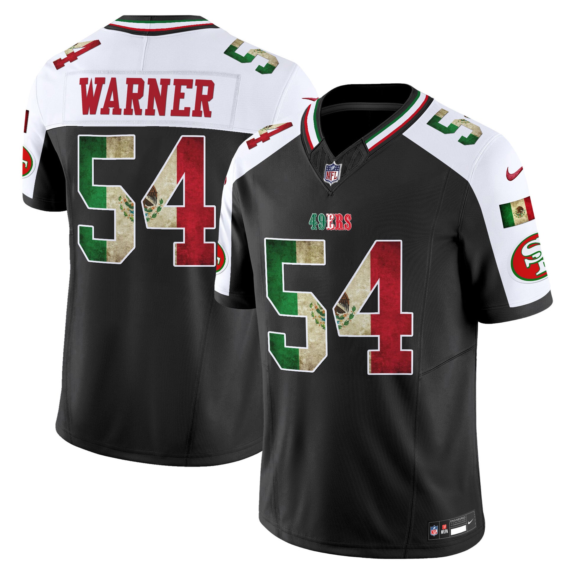 Men's 49ers Mexico Vapor Limited Jersey V4 - All Stitched