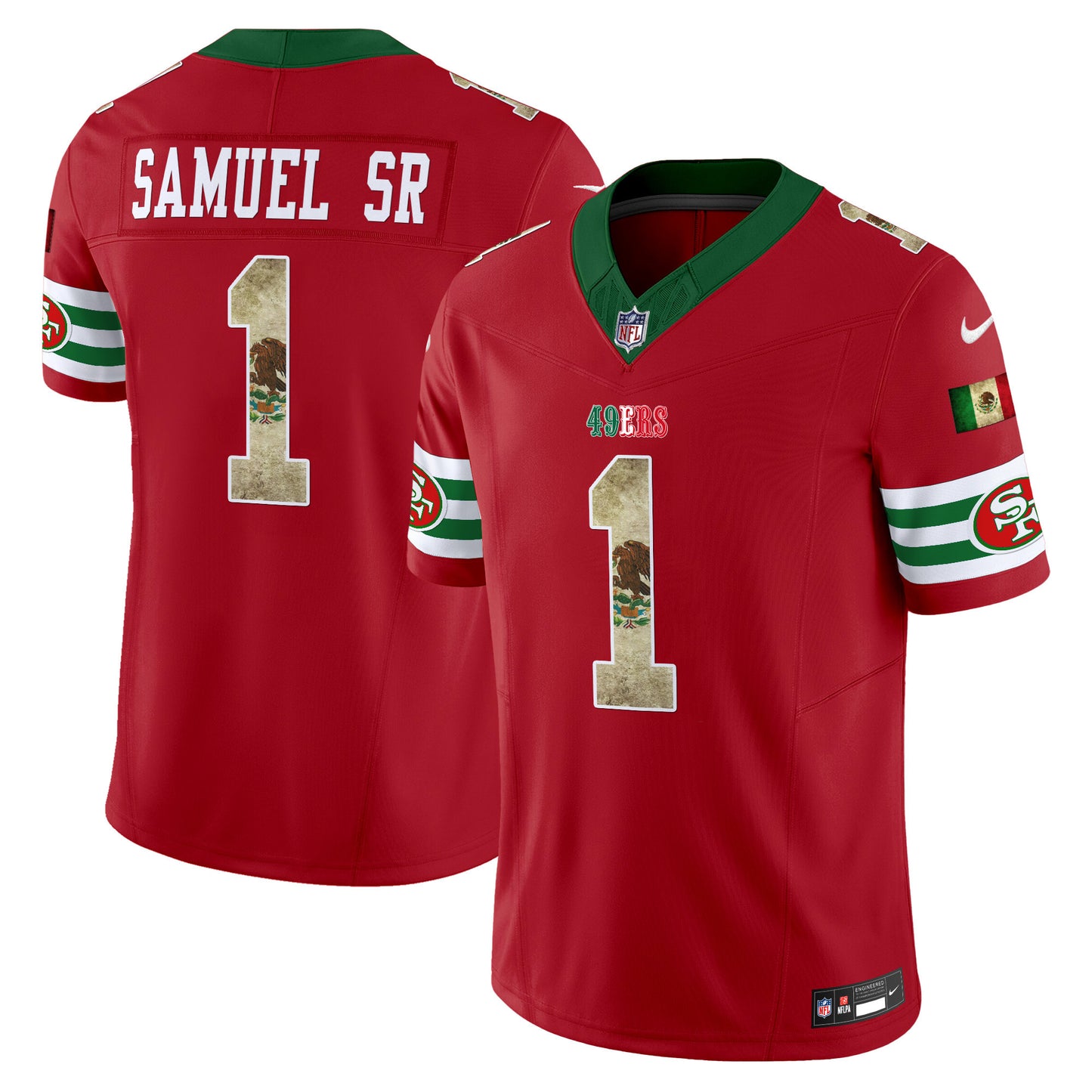 Men's 49ers Mexico Vapor Limited Jersey V4 - All Stitched