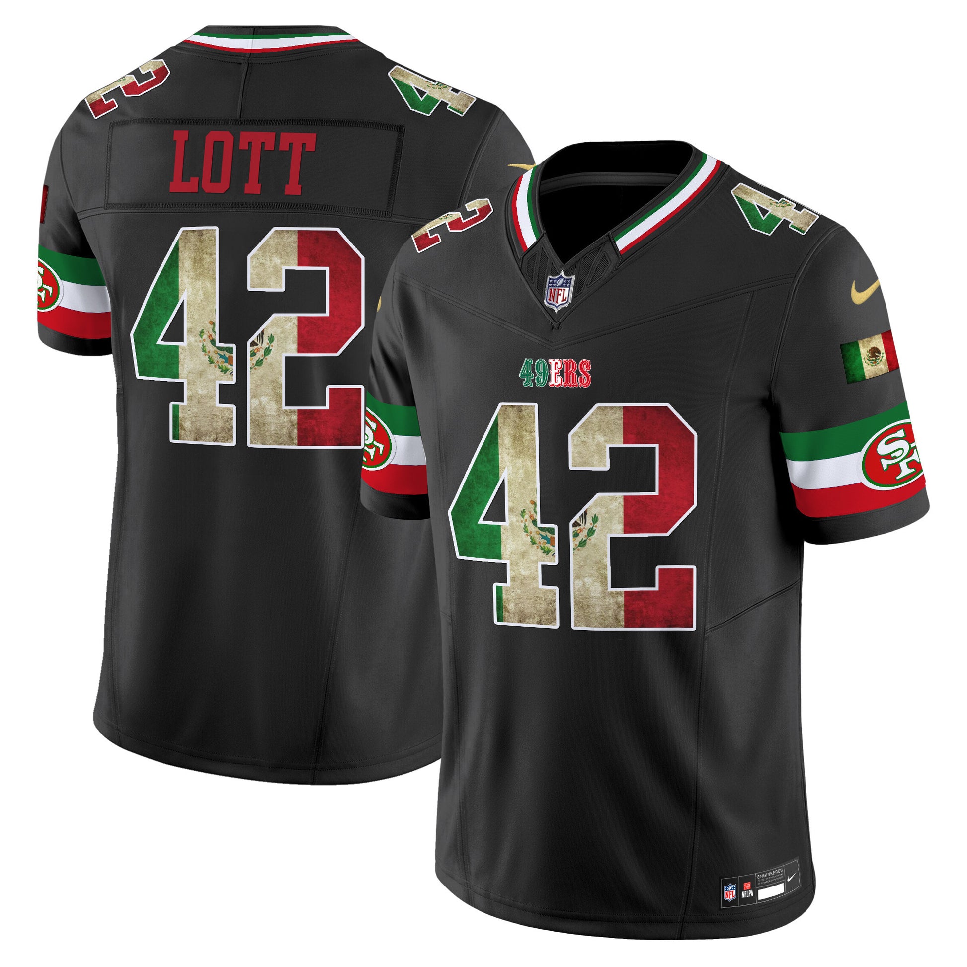 Men's 49ers Mexico Vapor Limited Jersey V4 - All Stitched