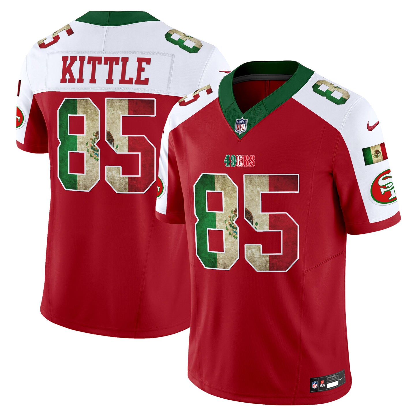 Men's 49ers Mexico Vapor Limited Jersey V4 - All Stitched