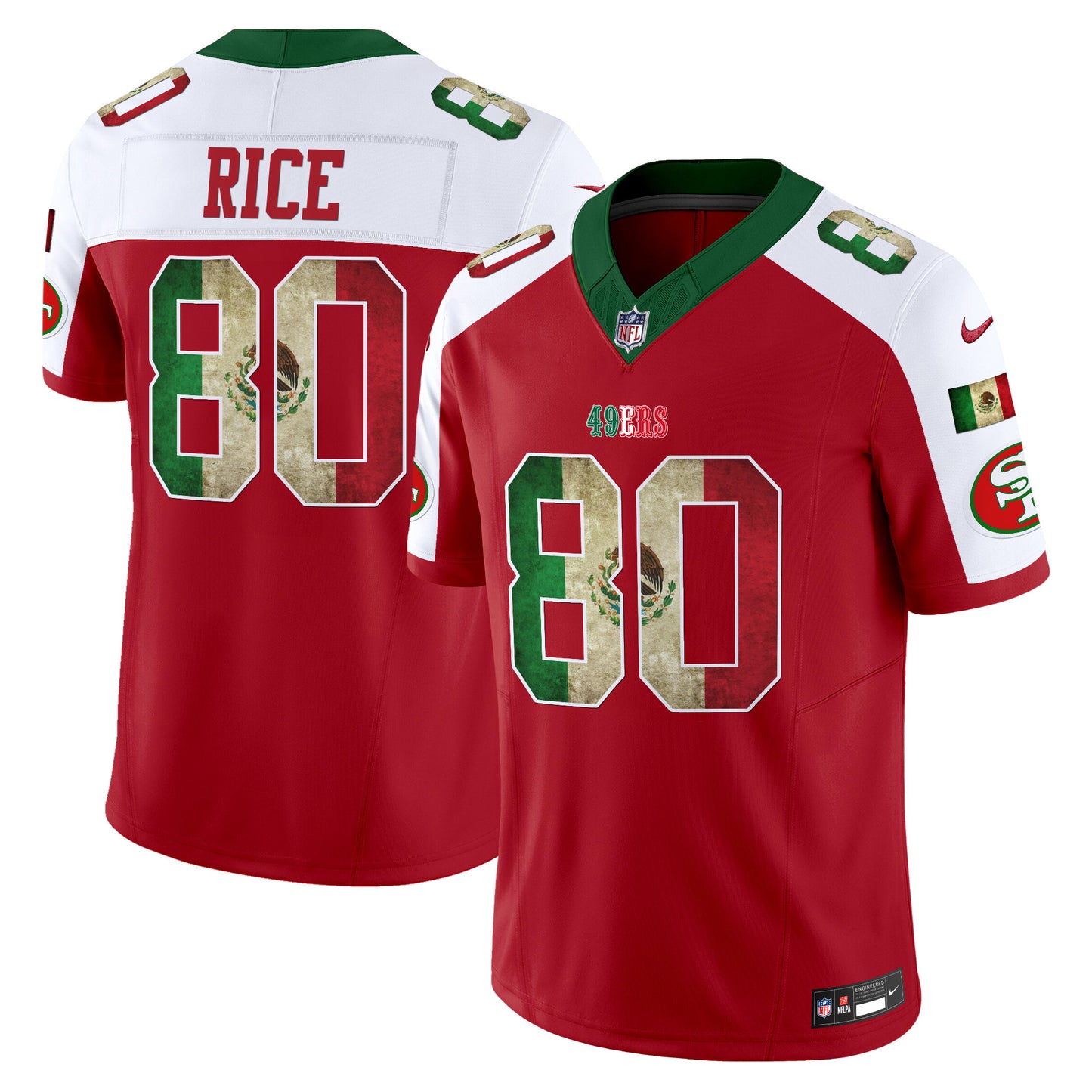 Men's 49ers Mexico Vapor Limited Jersey V4 - All Stitched