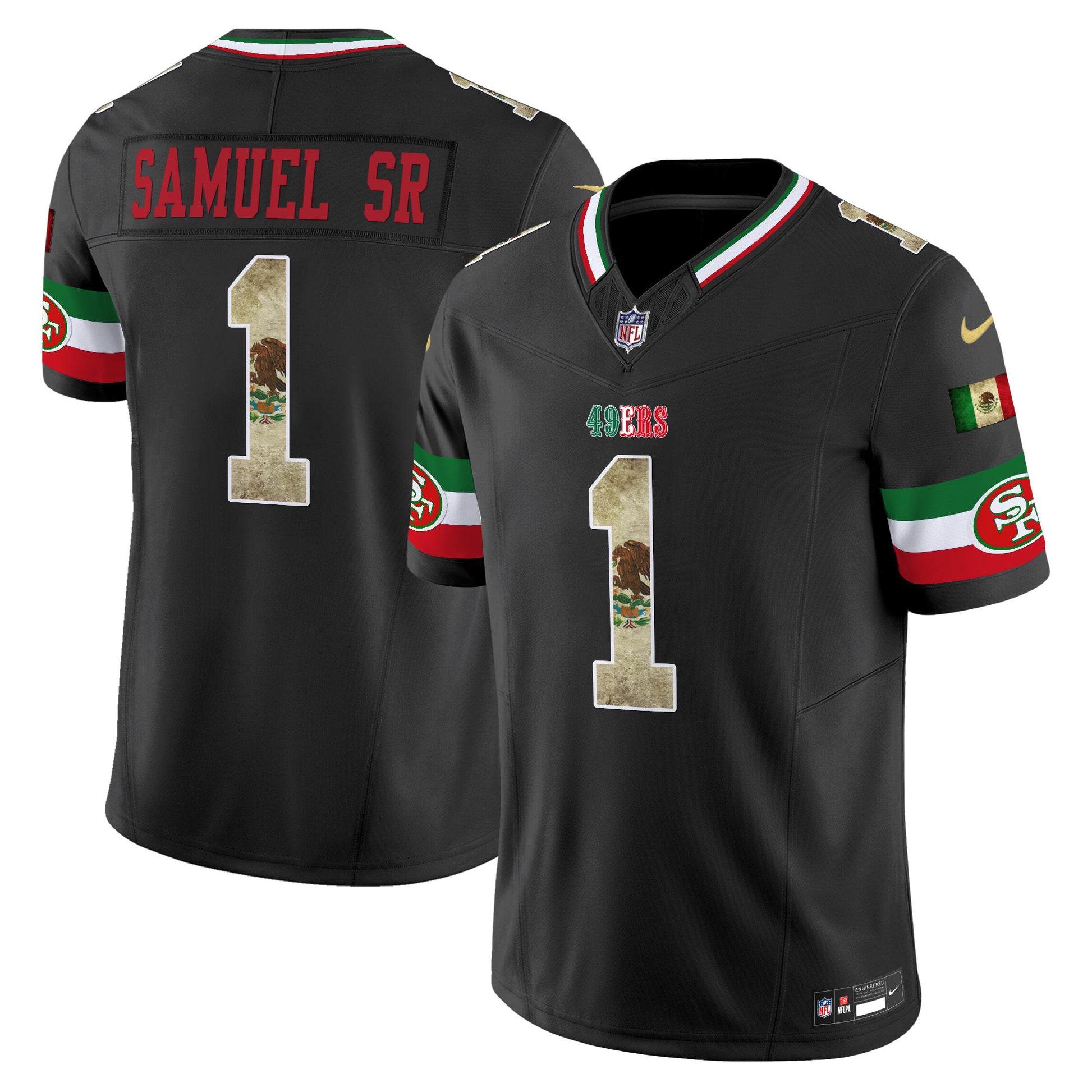 Men's 49ers Mexico Vapor Limited Jersey V4 - All Stitched
