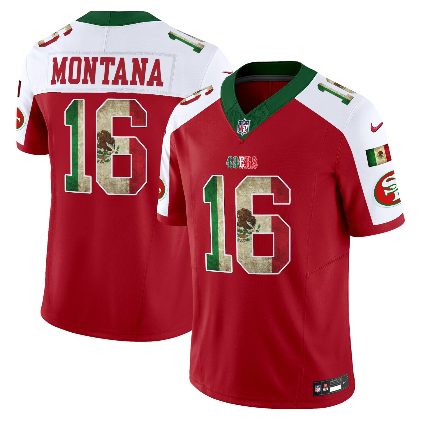 Men's 49ers Mexico Vapor Limited Jersey V4 - All Stitched