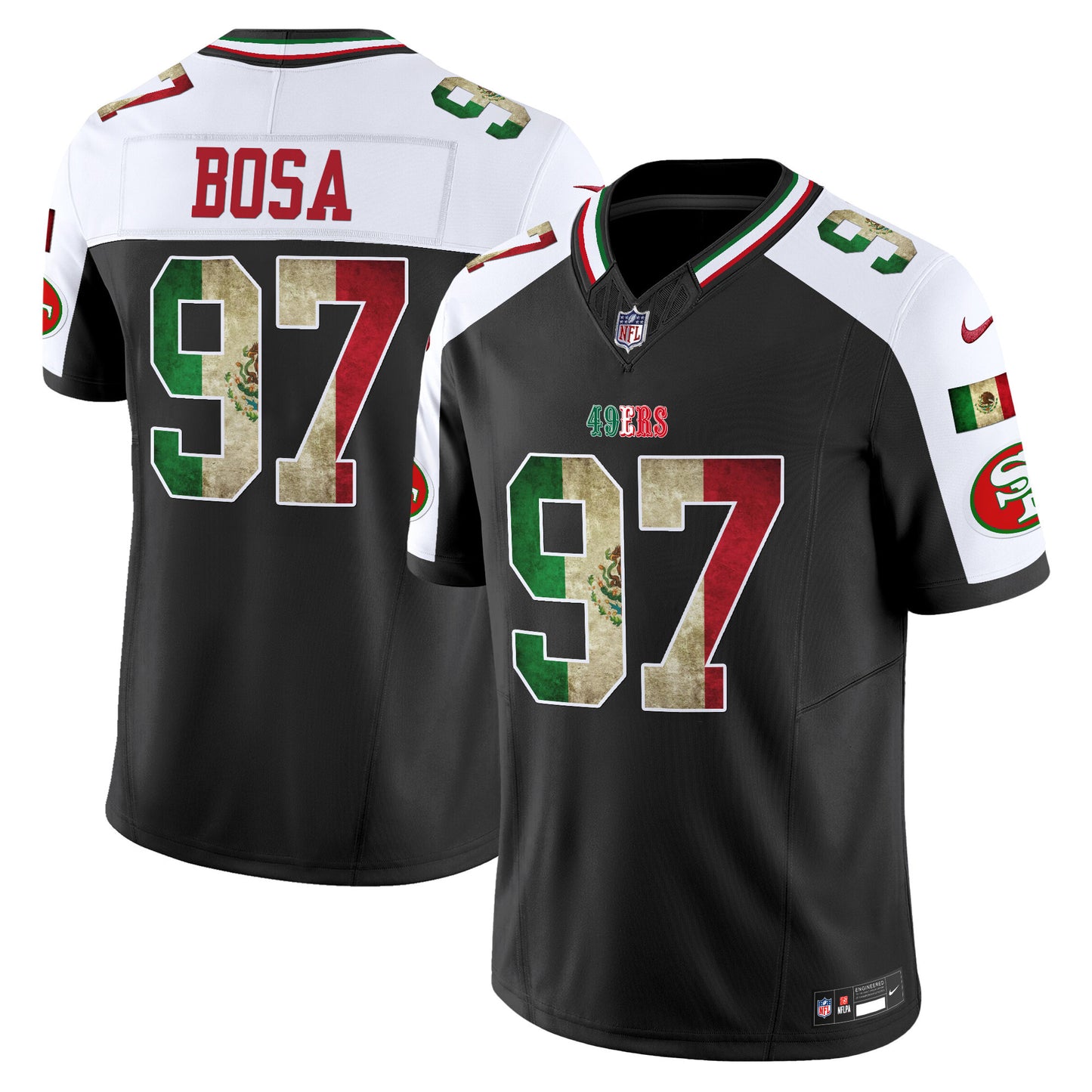Men's 49ers Mexico Vapor Limited Jersey V4 - All Stitched