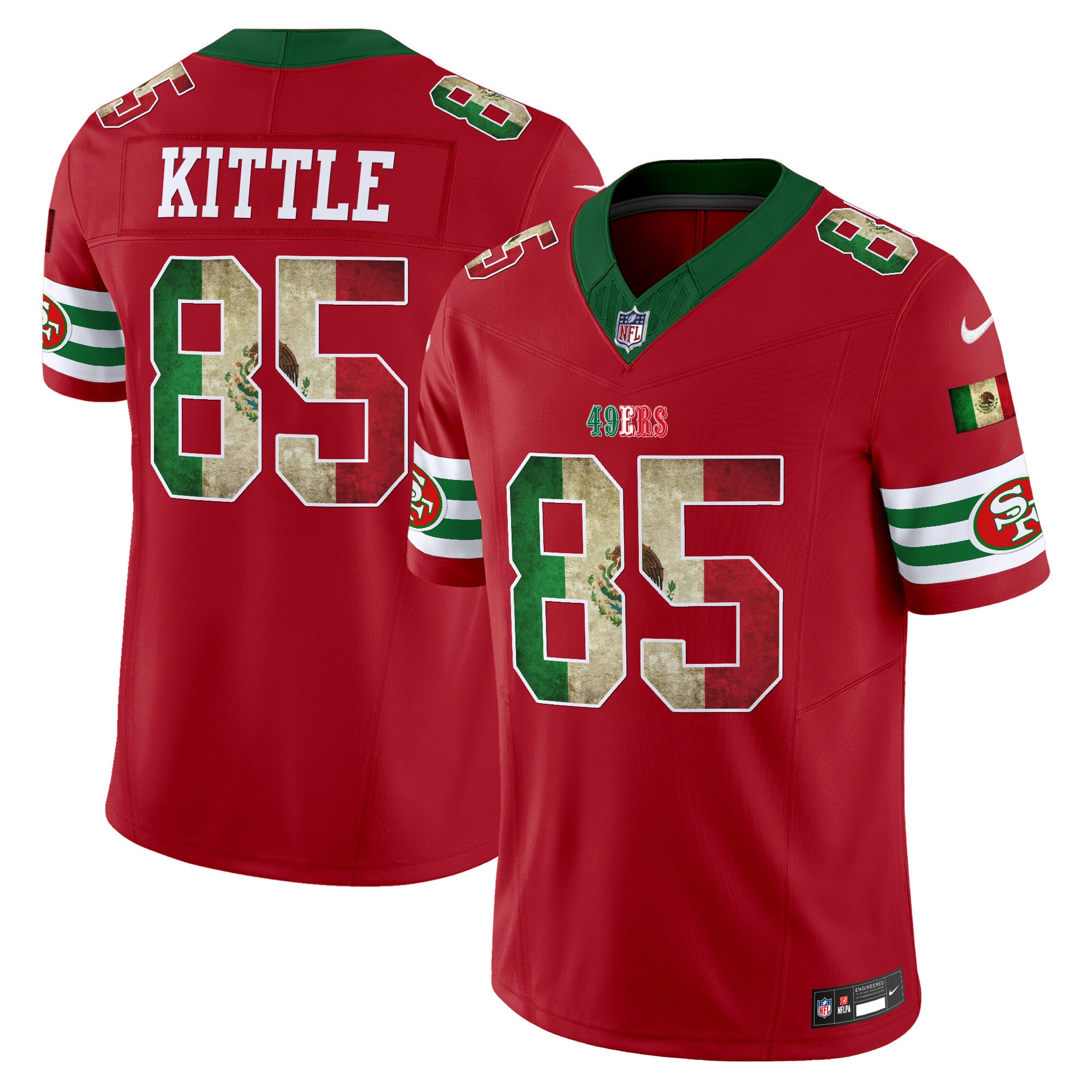 Men's 49ers Mexico Vapor Limited Jersey V4 - All Stitched