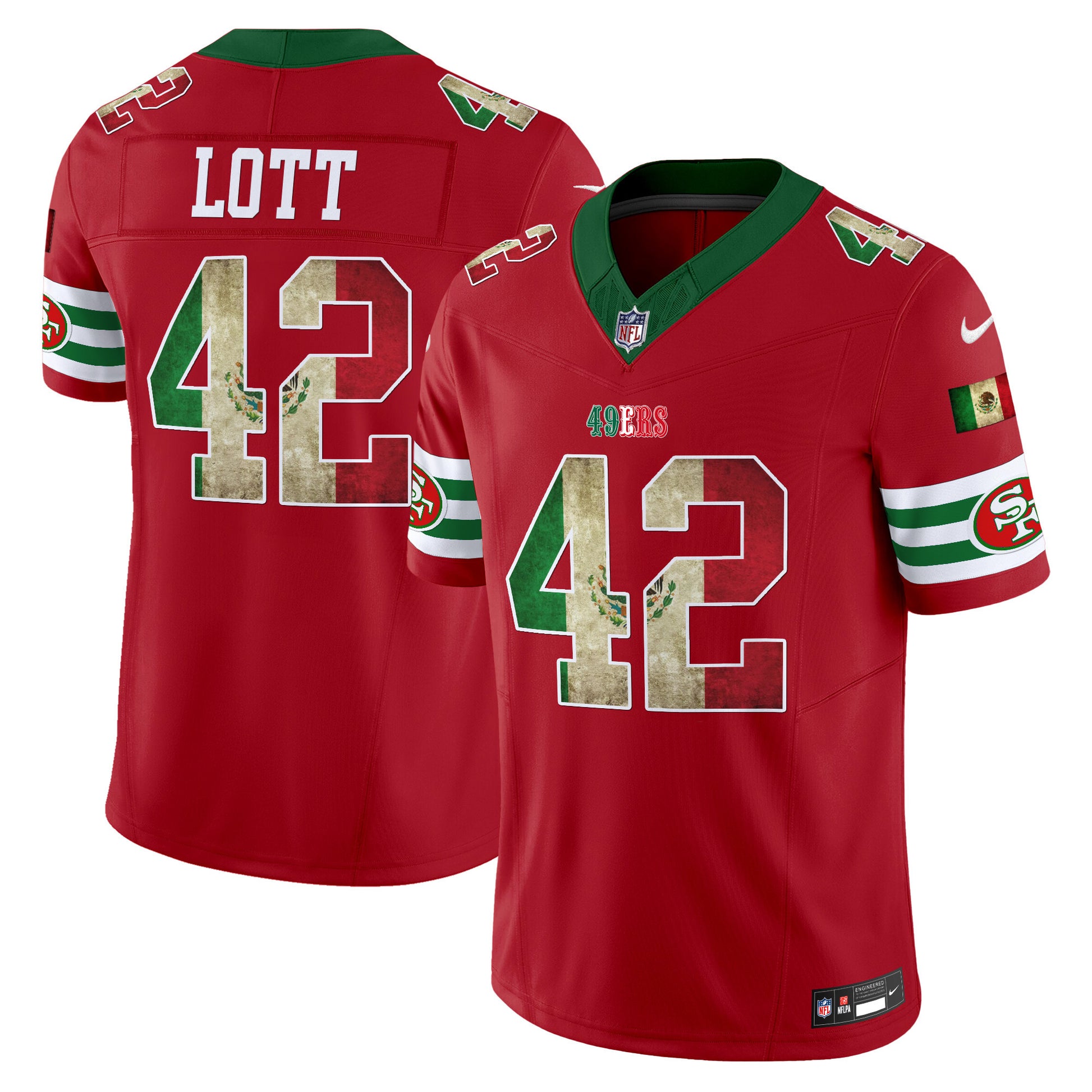 Men's 49ers Mexico Vapor Limited Jersey V4 - All Stitched