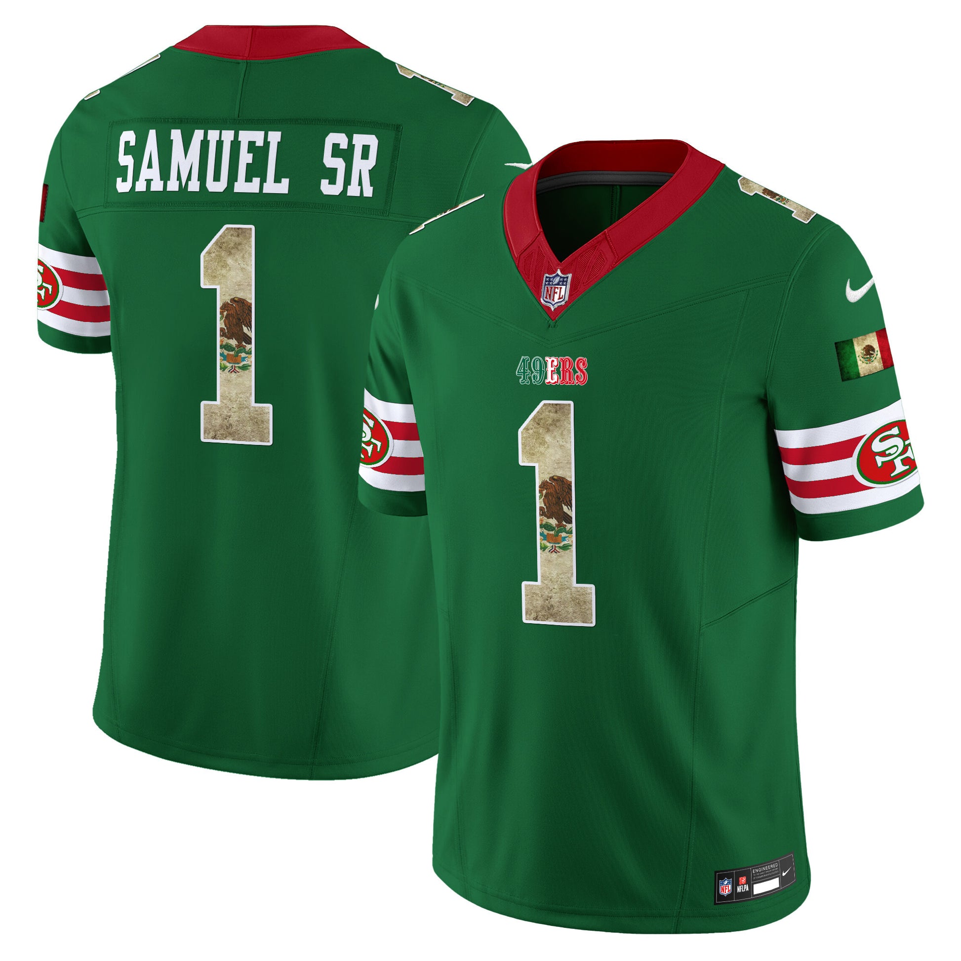 Men's 49ers Mexico Vapor Limited Jersey V4 - All Stitched