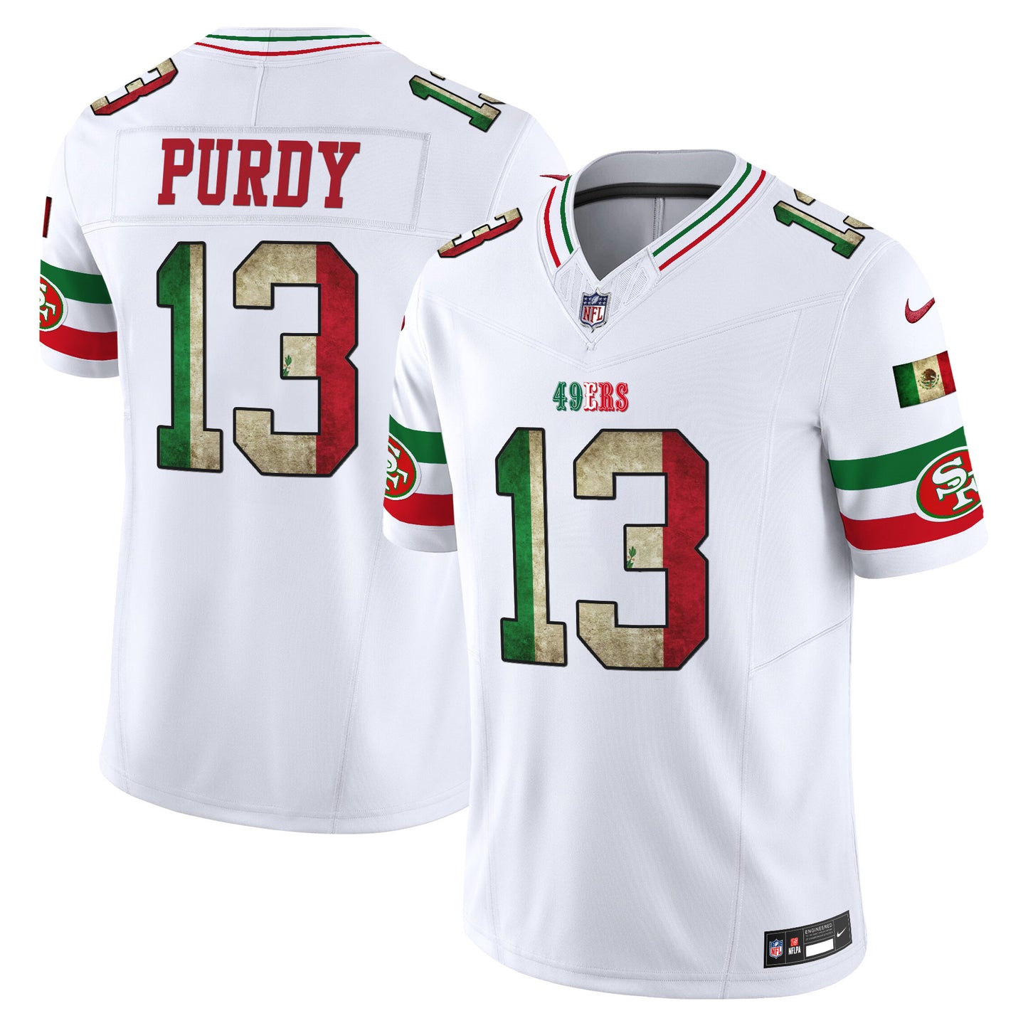 Men's 49ers Mexico Vapor Limited Jersey V4 - All Stitched