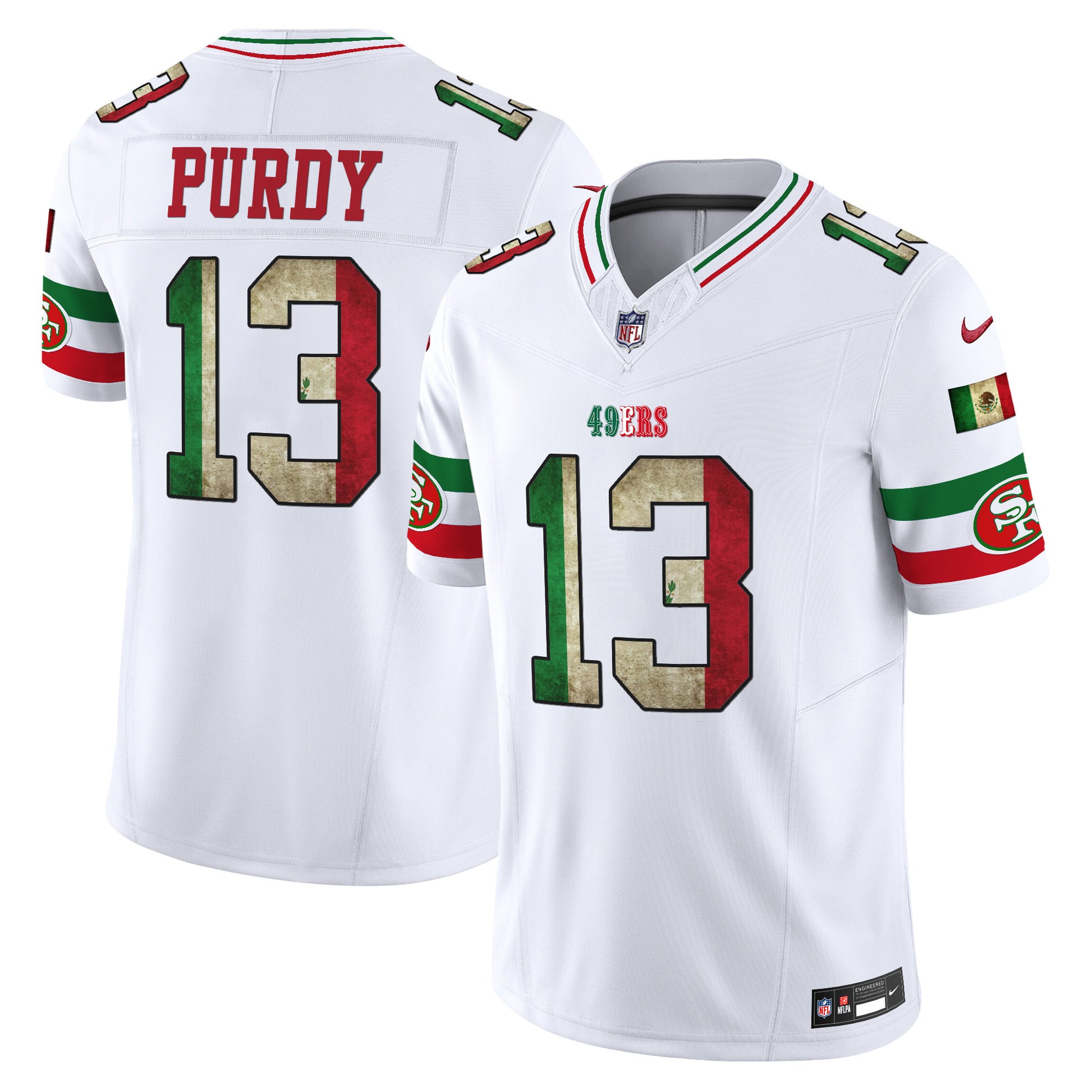 Men's 49ers Mexico Vapor Limited Jersey V4 - All Stitched