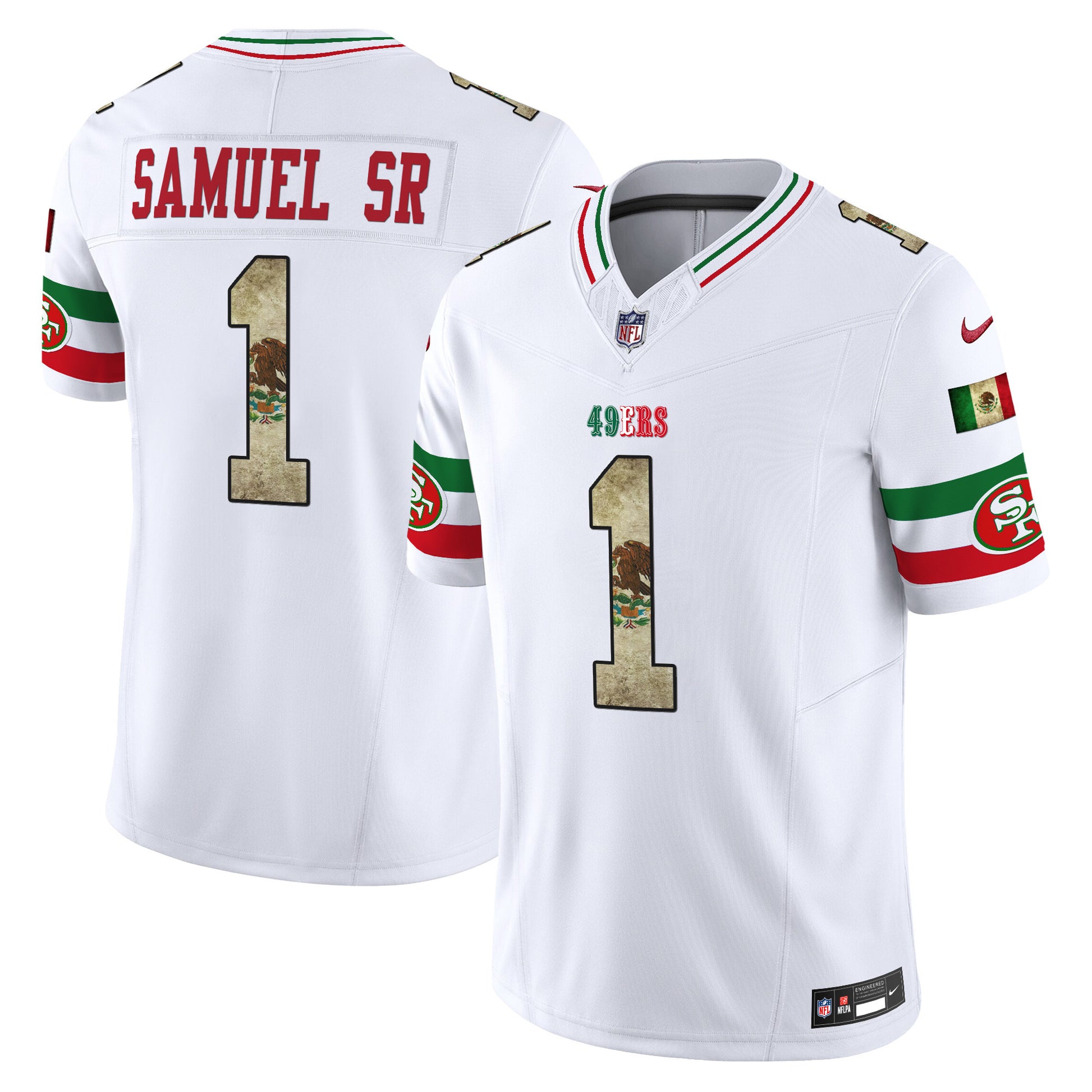 Men's 49ers Mexico Vapor Limited Jersey V4 - All Stitched