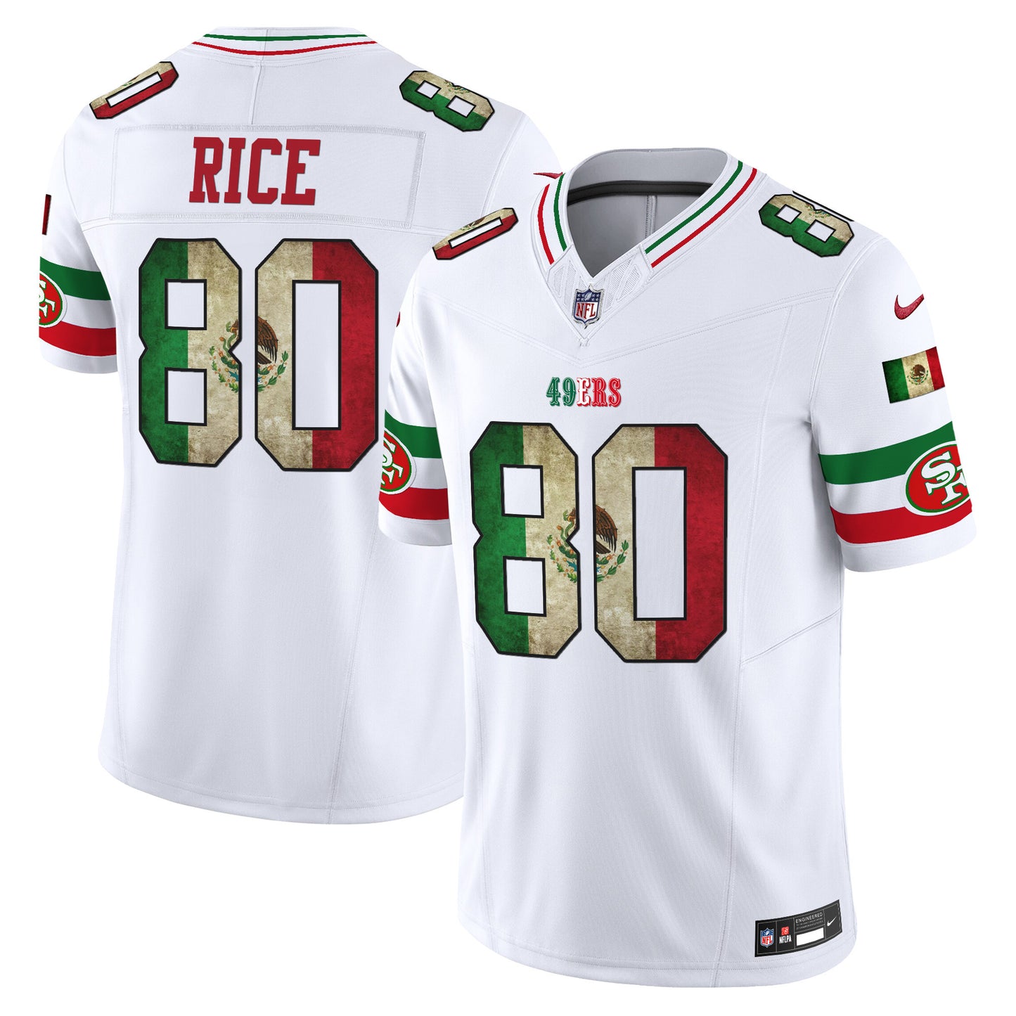 Men's 49ers Mexico Vapor Limited Jersey V4 - All Stitched