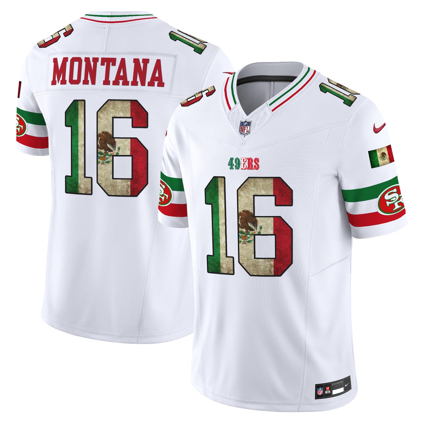 Men's 49ers Mexico Vapor Limited Jersey V4 - All Stitched