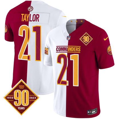 Men's Washington Commanders 90th Anniversary Vapor Limited Jersey V4 - All Stitched