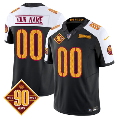 Washington Commanders 90th Anniversary Vapor Limited Custom Jersey V4 - All Stitched