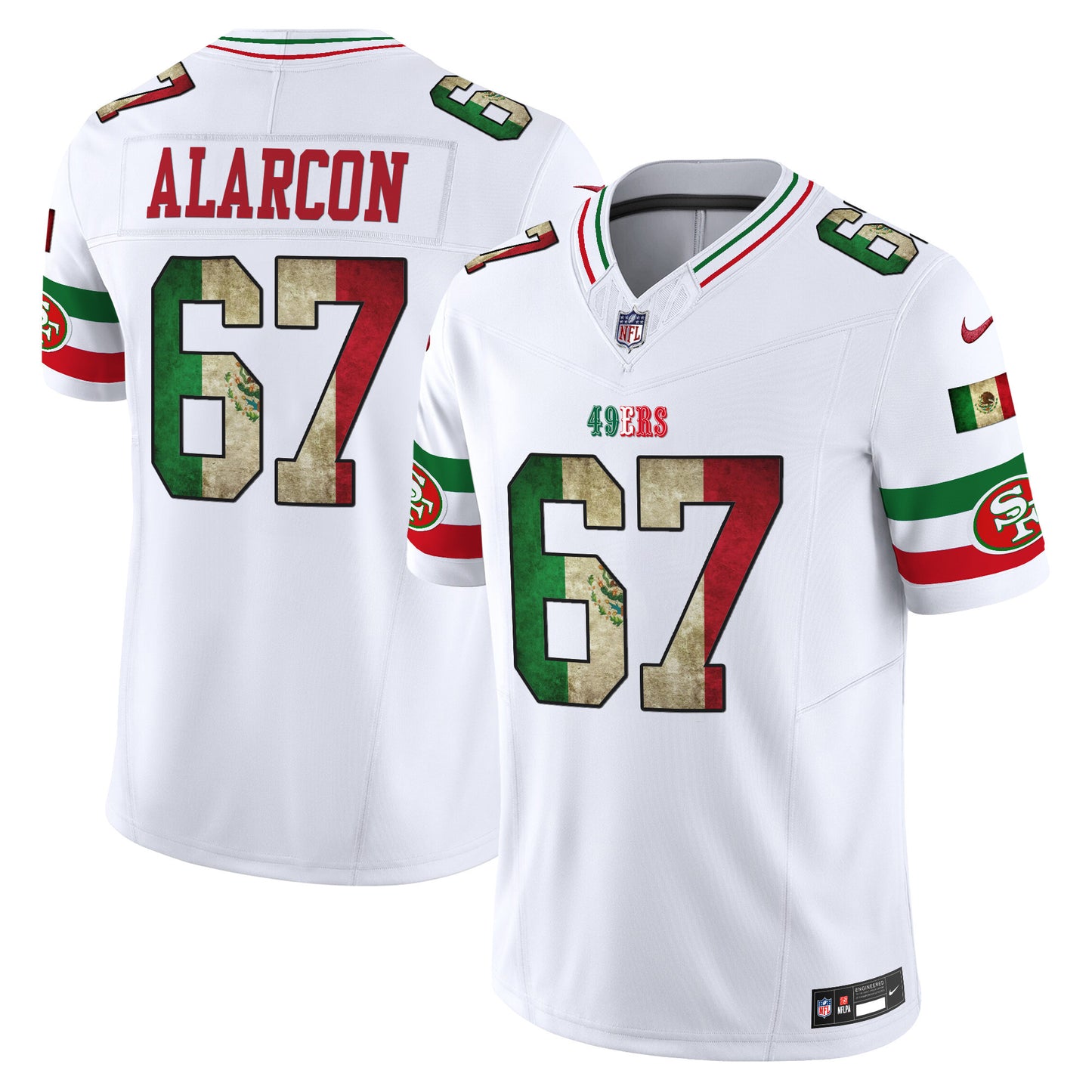 Men's 49ers Mexico Vapor Limited Jersey V4 - All Stitched