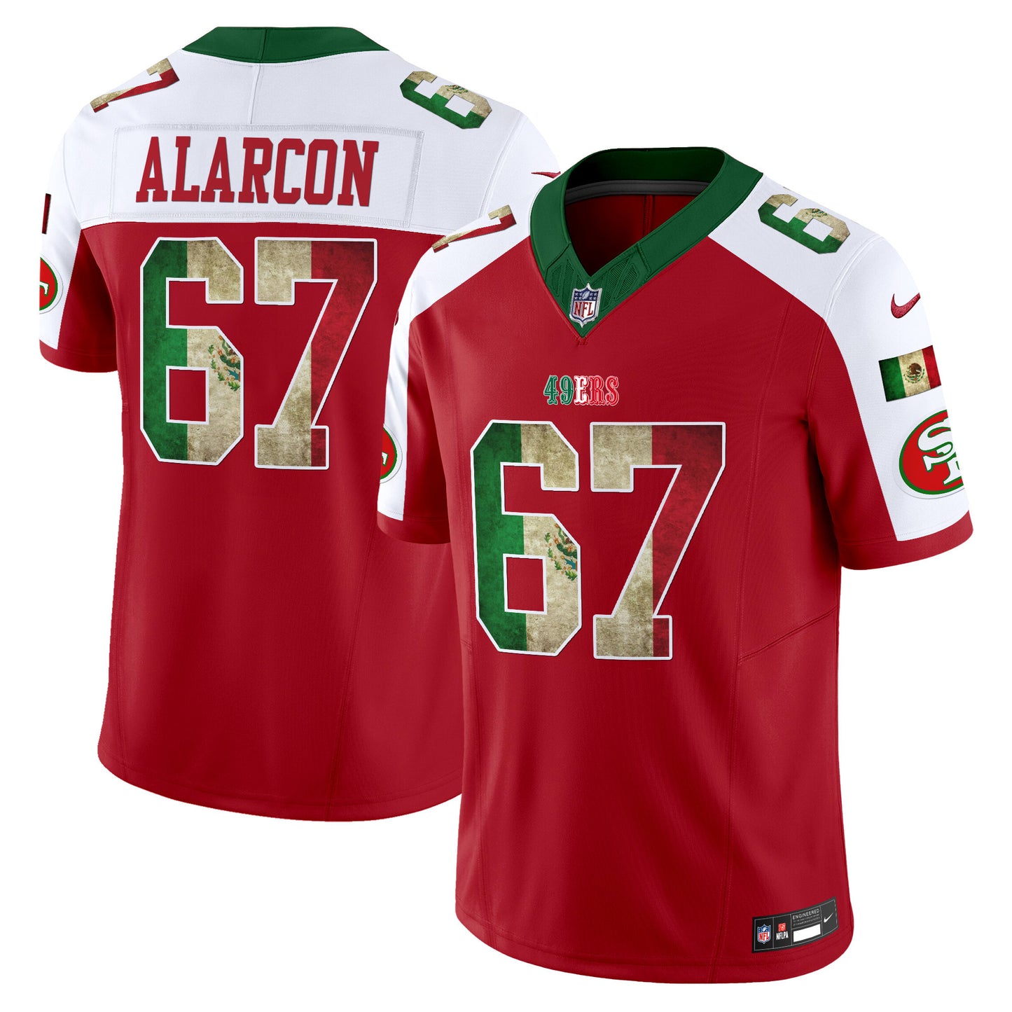 Men's 49ers Mexico Vapor Limited Jersey V4 - All Stitched