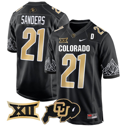 Colorado Buffaloes Big 12 XII Patch Game Jersey - All Stitched
