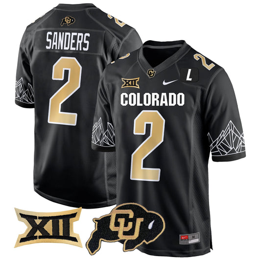 Colorado Buffaloes Big 12 XII Patch Game Jersey - All Stitched