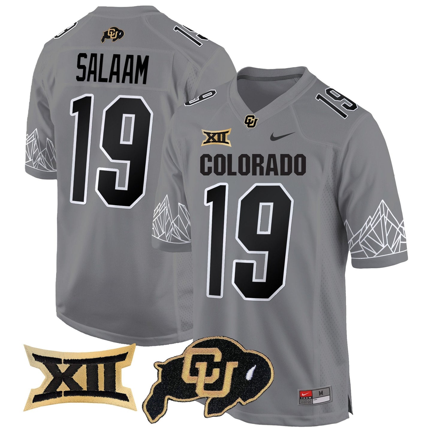 Colorado Buffaloes Big 12 XII Patch Game Jersey - All Stitched