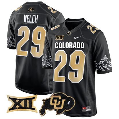 Colorado Buffaloes Big 12 XII Patch Game Jersey - All Stitched