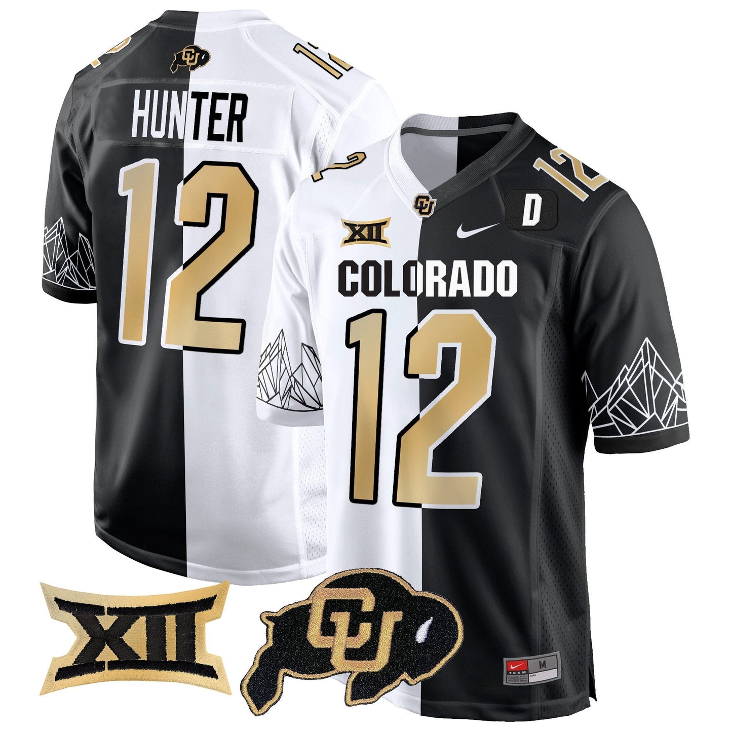 Colorado Buffaloes Big 12 XII Patch Game Jersey - All Stitched