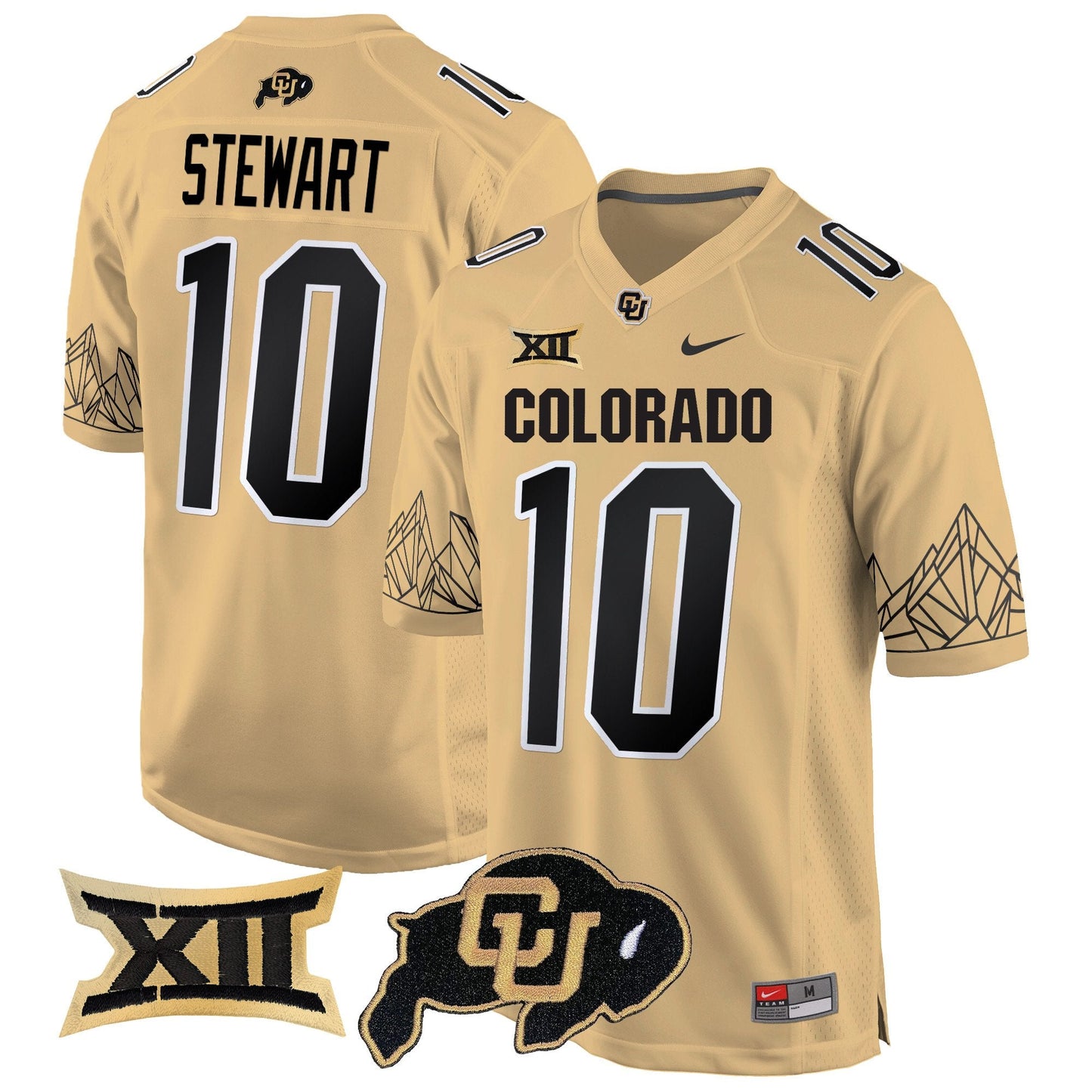 Colorado Buffaloes Big 12 XII Patch Game Jersey - All Stitched