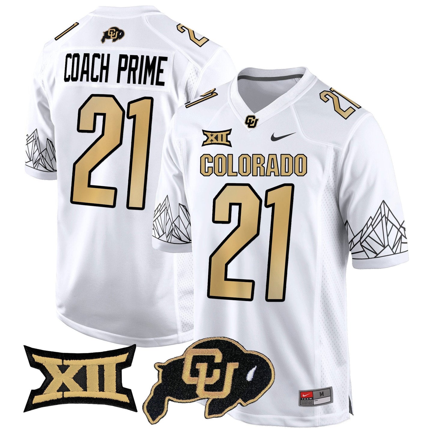 Colorado Buffaloes Big 12 XII Patch Game Jersey - All Stitched