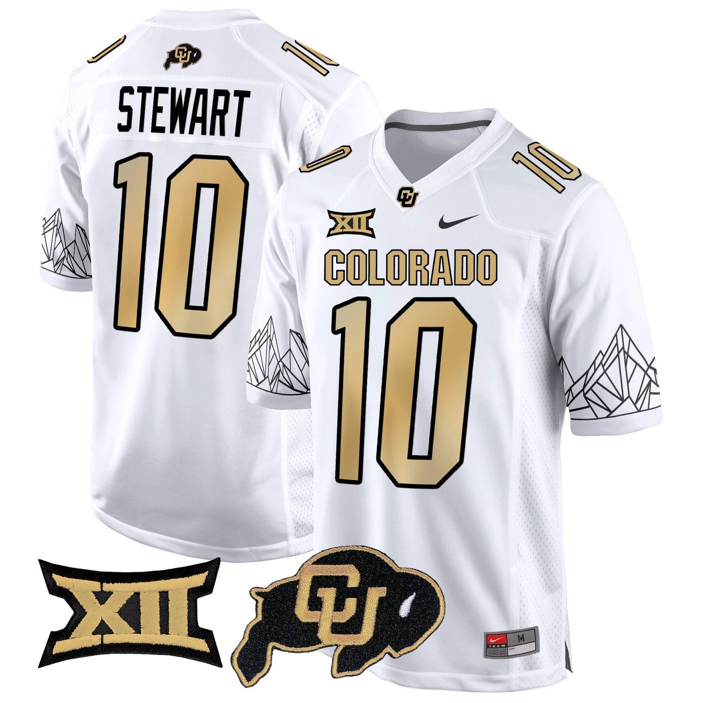 Colorado Buffaloes Big 12 XII Patch Game Jersey - All Stitched