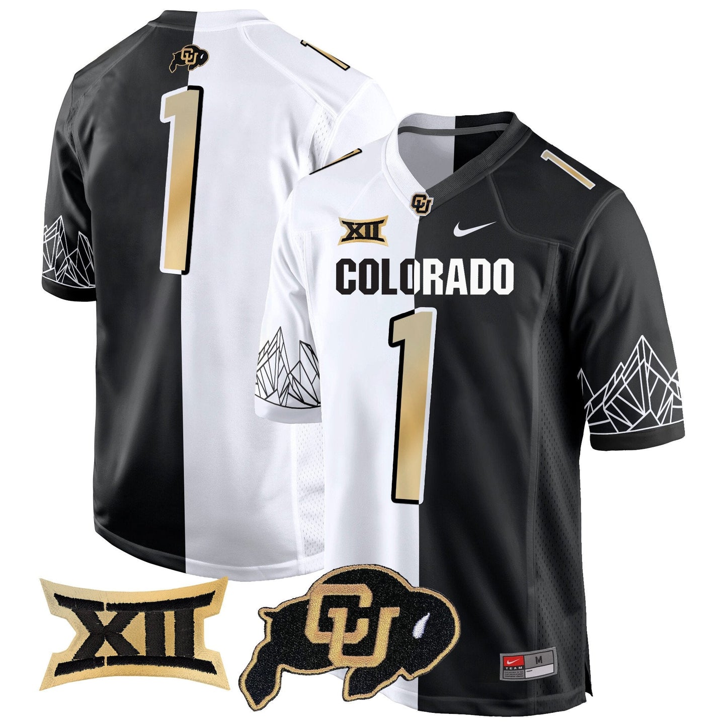 Colorado Buffaloes Big 12 XII Patch Game Jersey - All Stitched