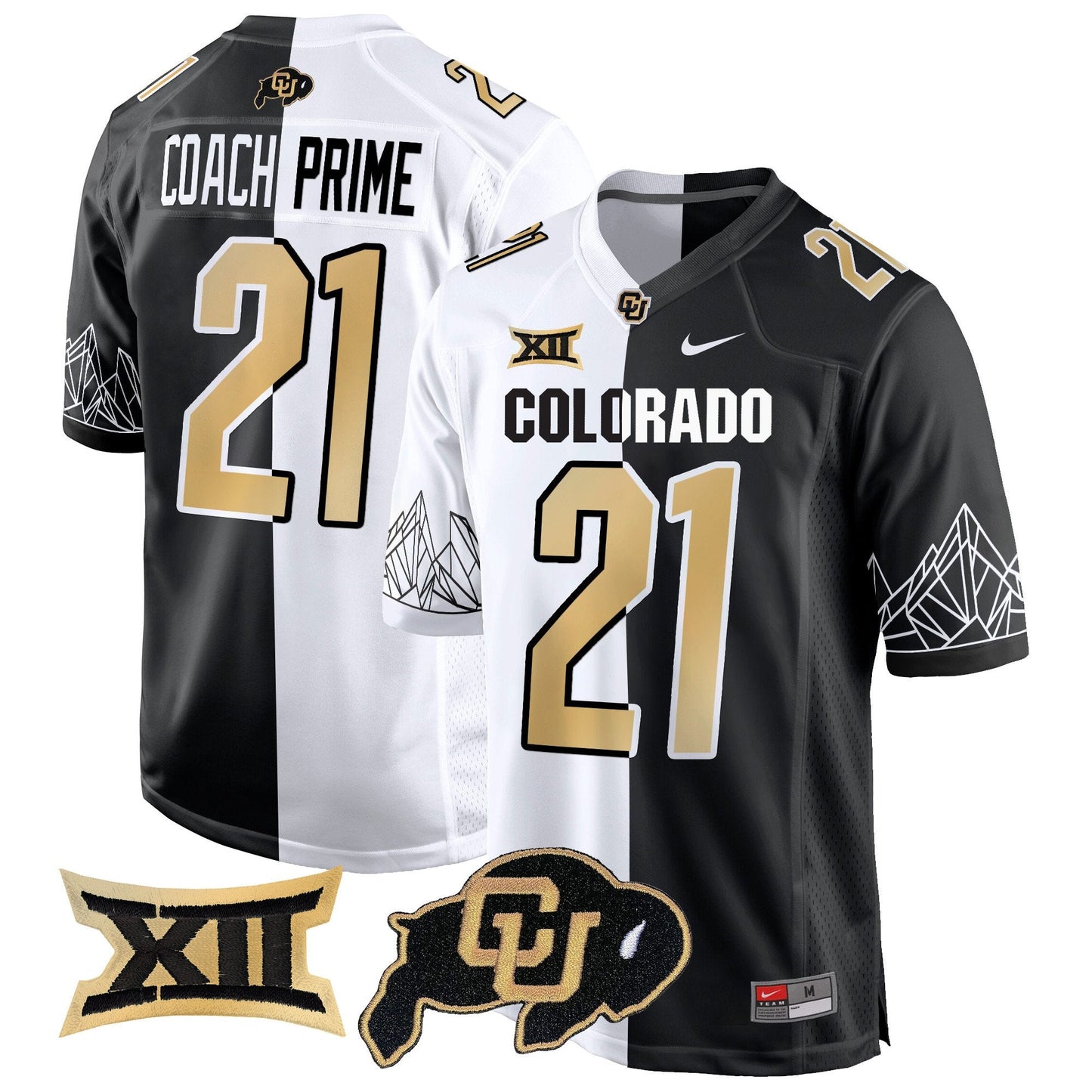 Colorado Buffaloes Big 12 XII Patch Game Jersey - All Stitched