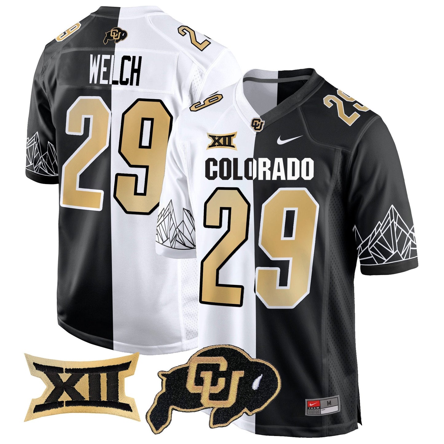 Colorado Buffaloes Big 12 XII Patch Game Jersey - All Stitched