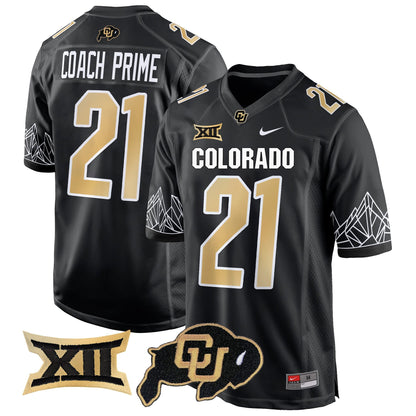 Colorado Buffaloes Big 12 XII Patch Game Jersey - All Stitched