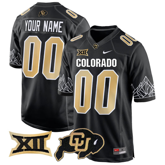 Colorado Buffaloes Big 12 XII Patch Game Custom Jersey - All Stitched