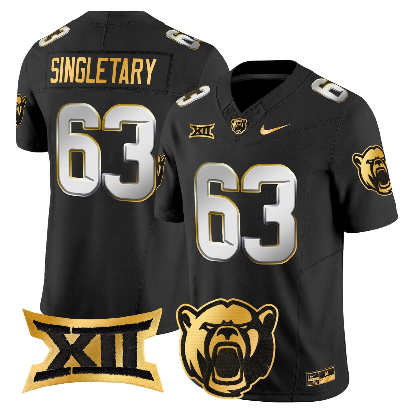 Baylor Bears 2024 Gold Vapor Limited Jersey - All stitched
