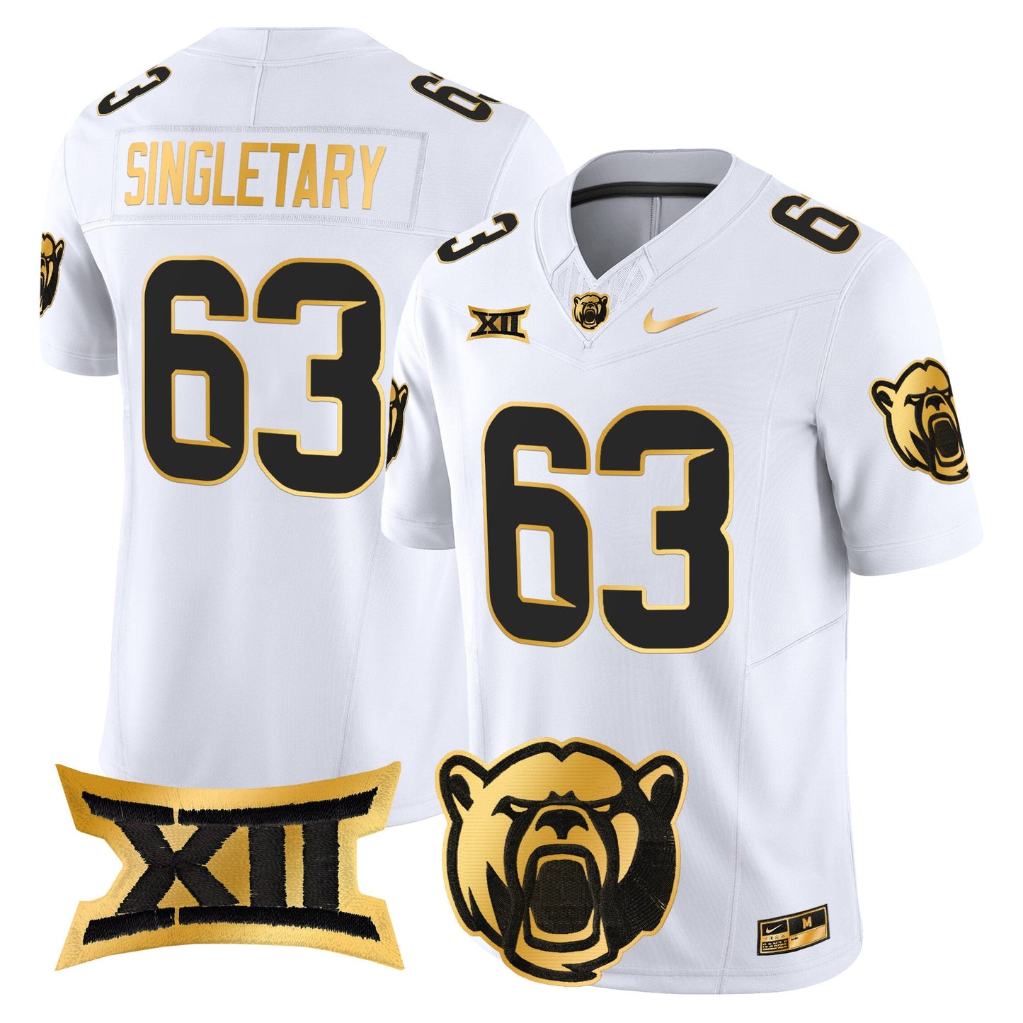 Baylor Bears 2024 Gold Vapor Limited Jersey - All stitched
