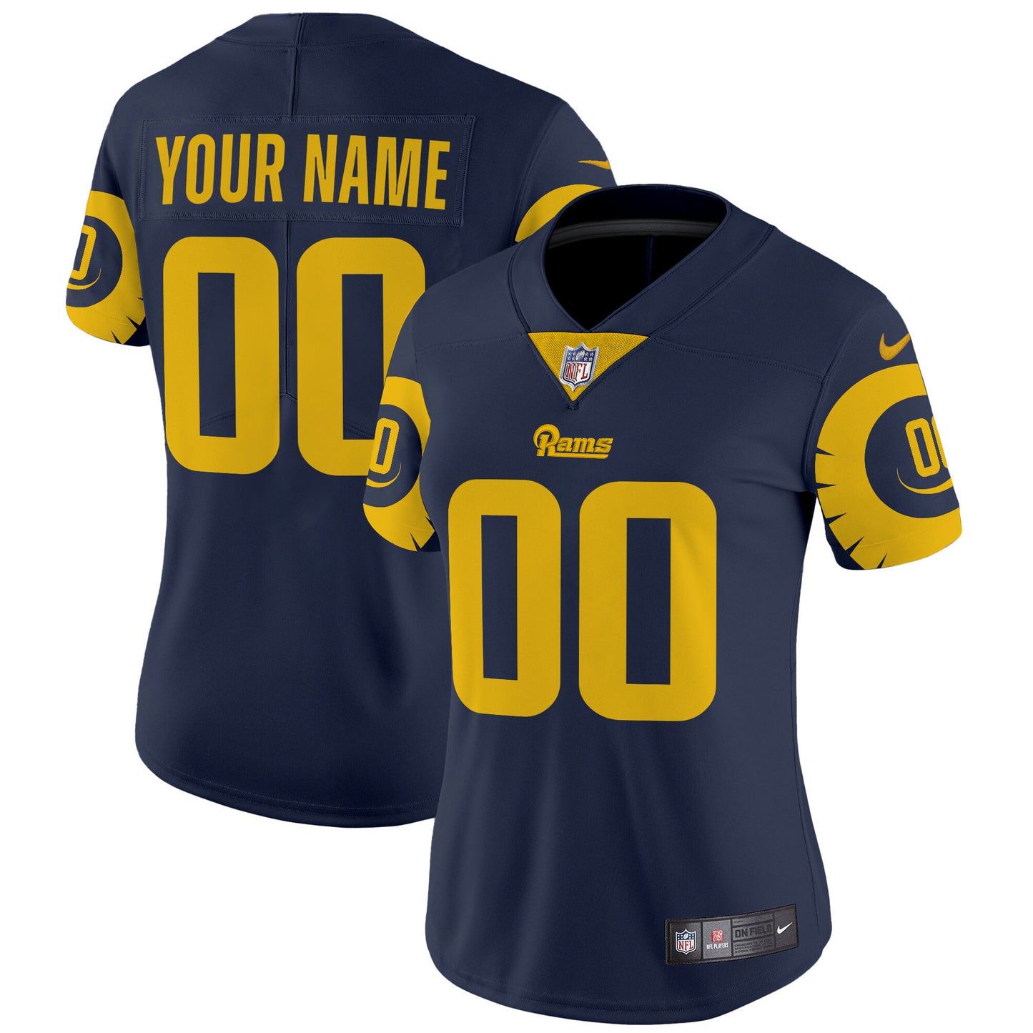 Rams Special Vapor Limited Custom Jersey - All Stitched