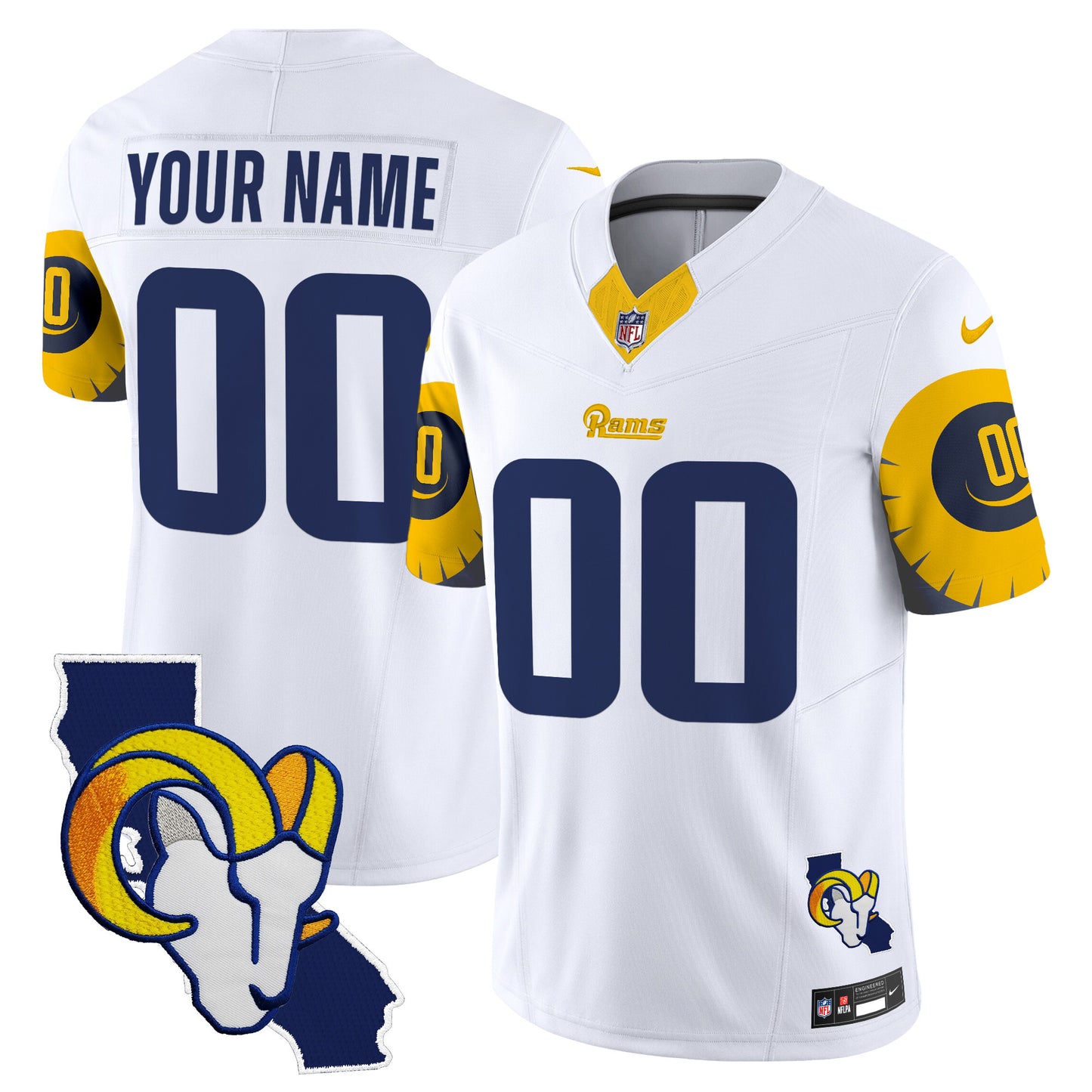 Rams Special Vapor Limited Custom Jersey V2 - All Stitched